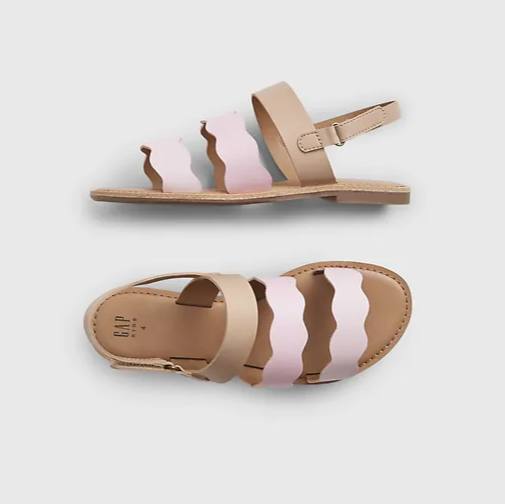 Sandalias GAP niña rosadas beige