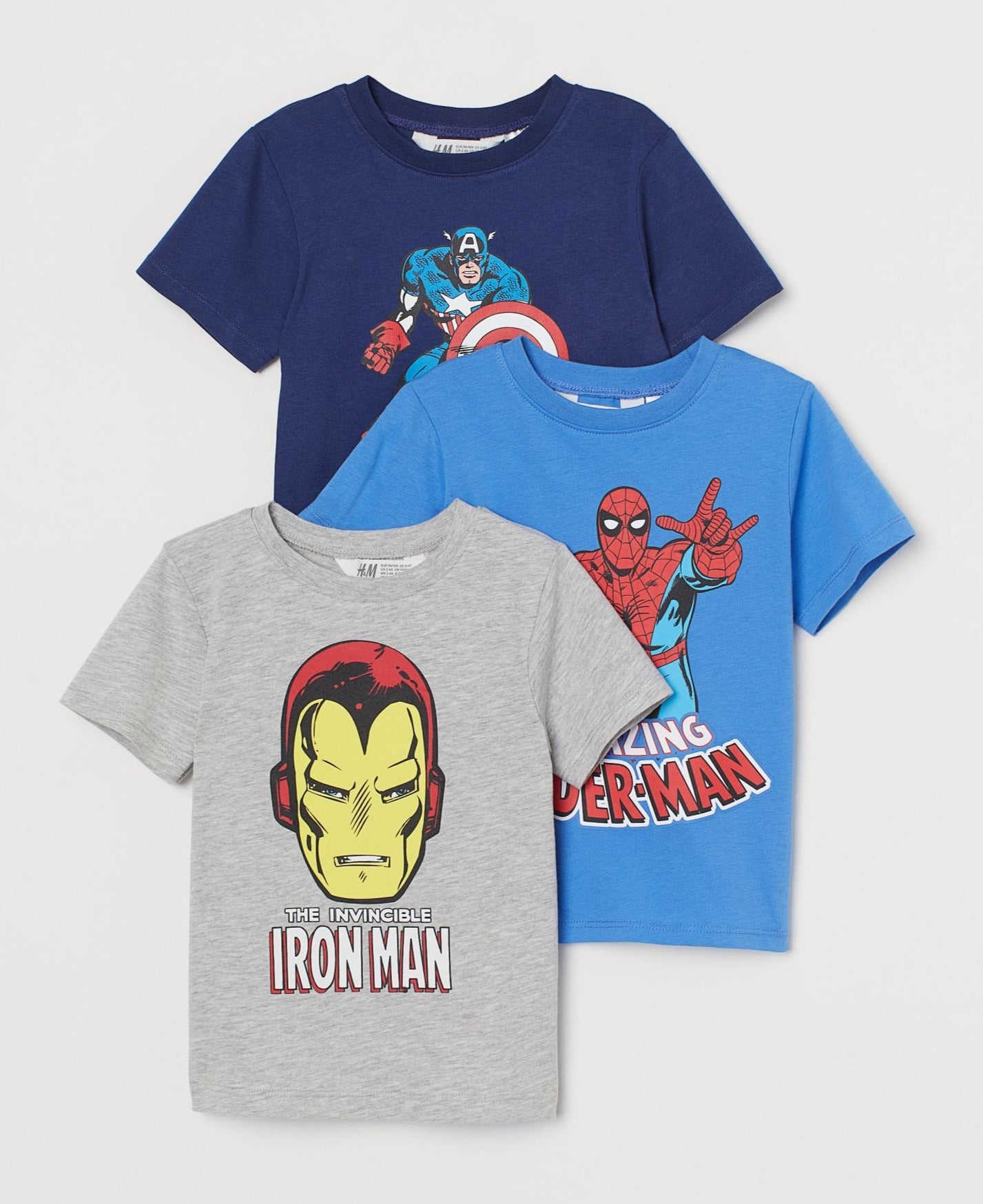 Set 3 Camisas Spiderman  H&M Marvel