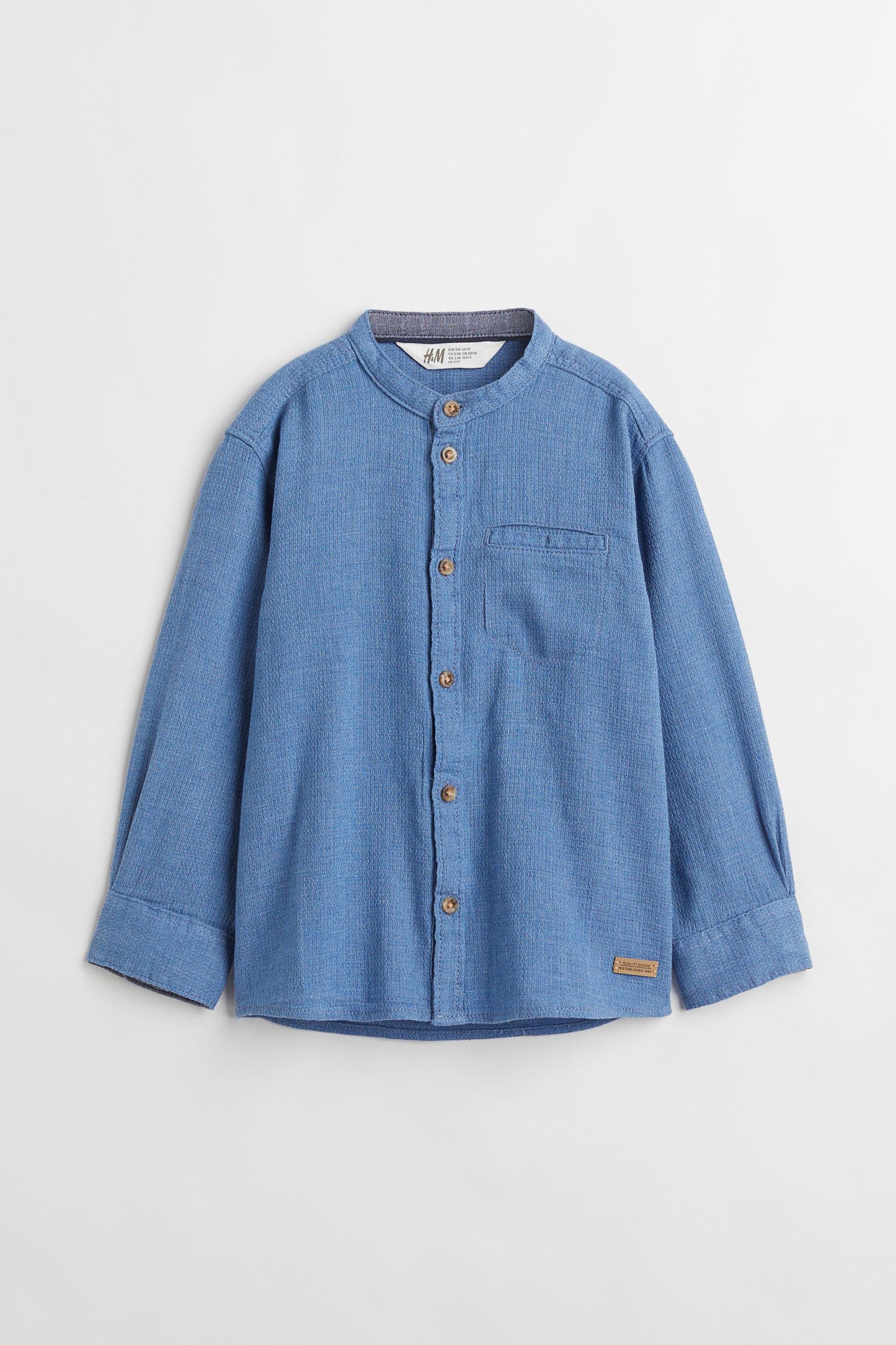 Camisa henley niño H&M formal azul