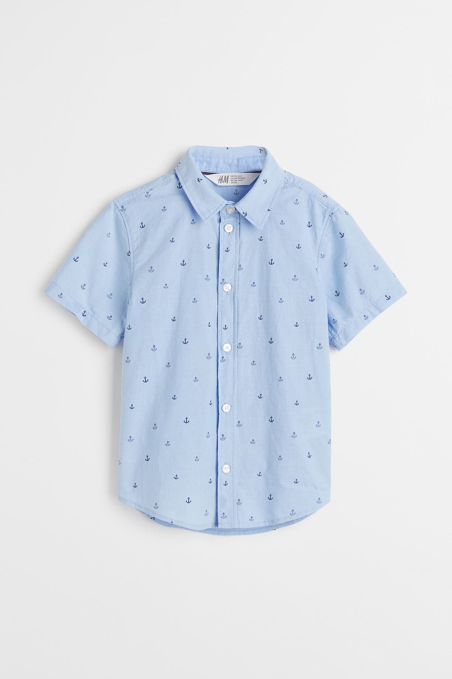 Camisa niño anclas azul H&M formal 18m-10