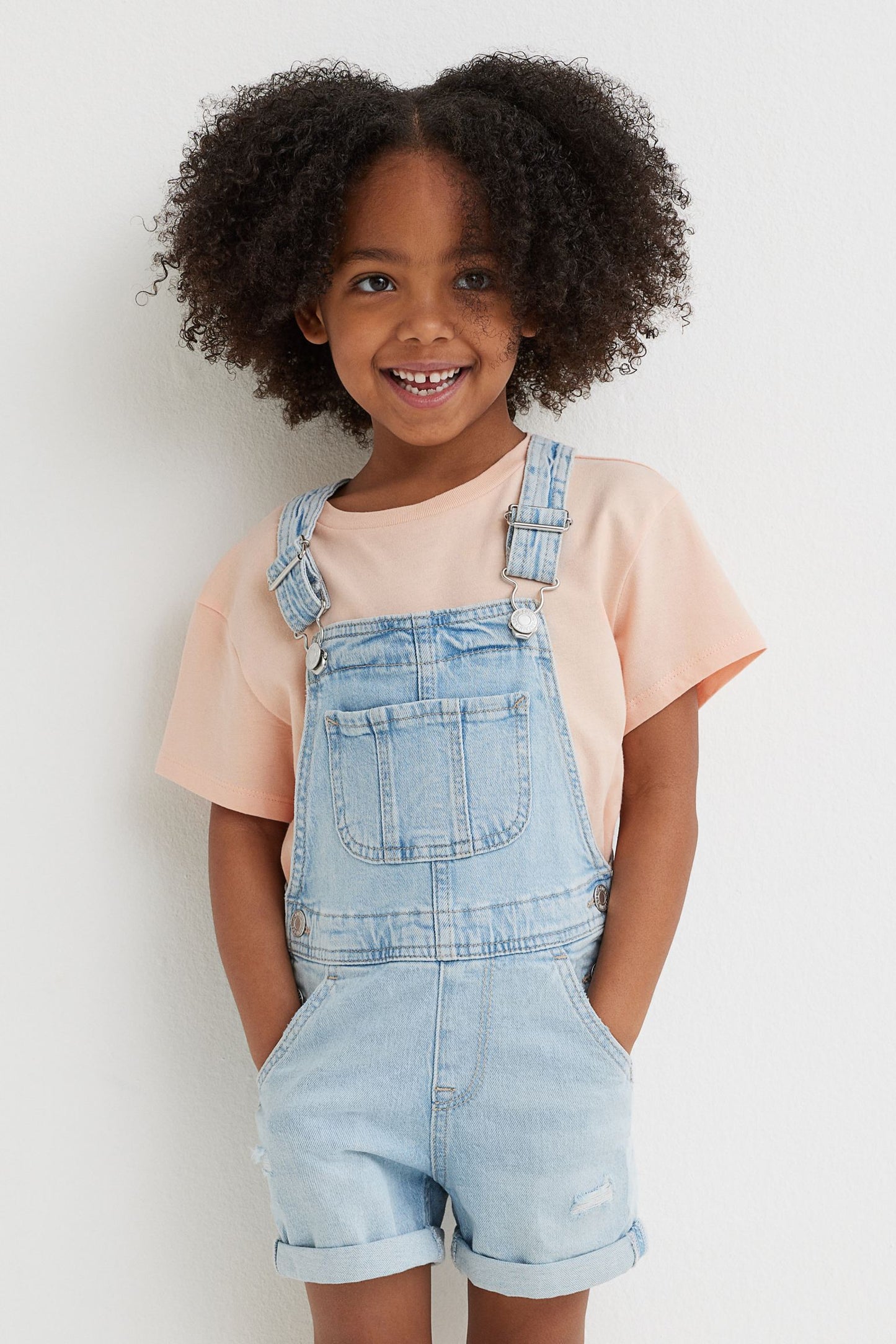 Overall shortall jeans niña H&M