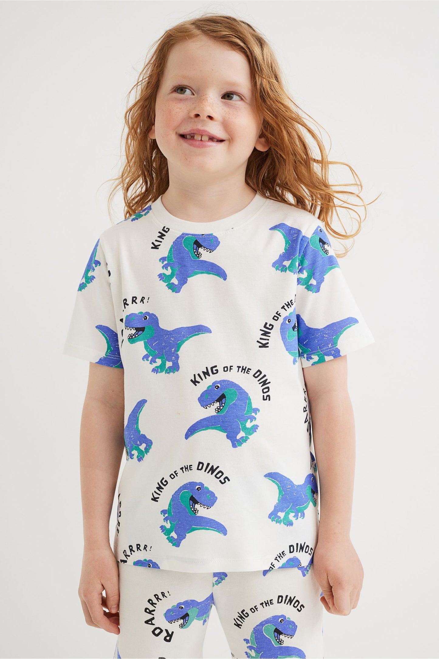 Camisa H&M niño dinosaurios azules