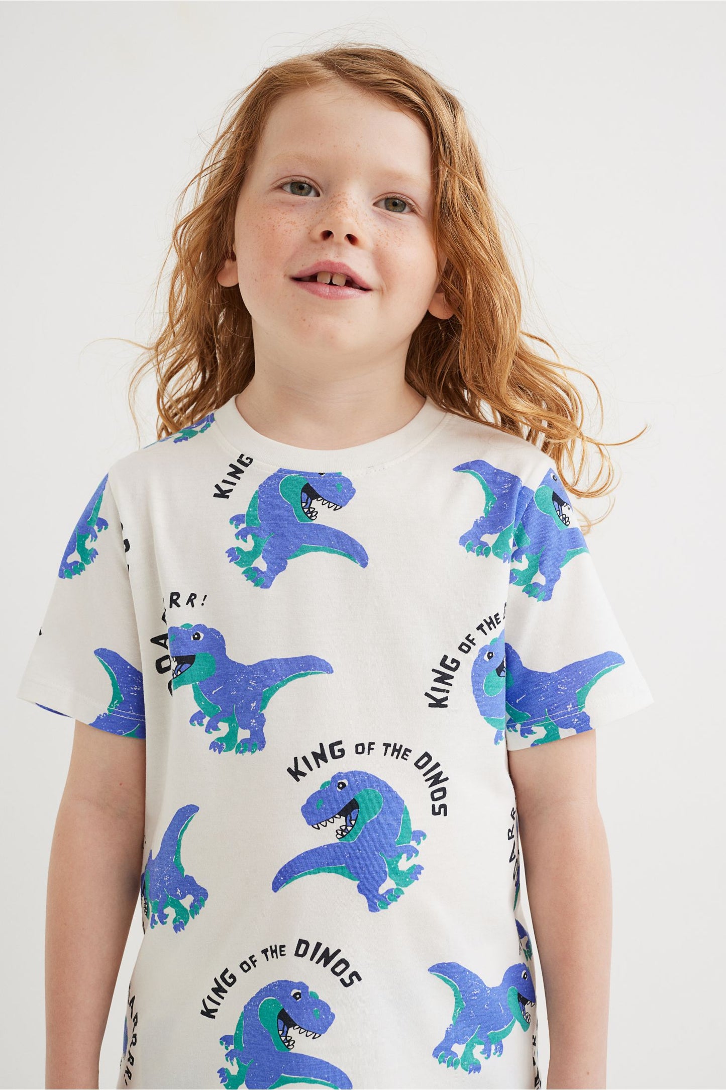 Camisa H&M niño dinosaurios azules