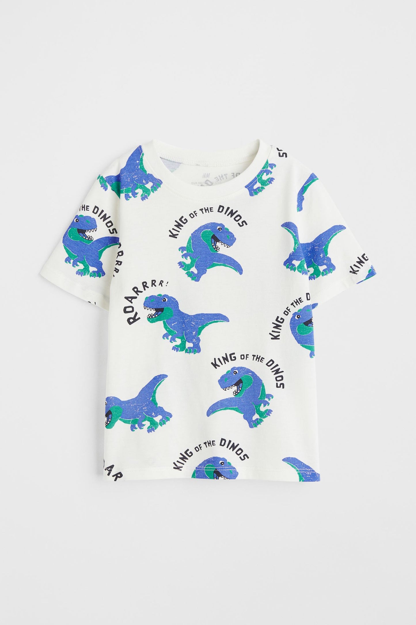 Camisa H&M niño dinosaurios azules