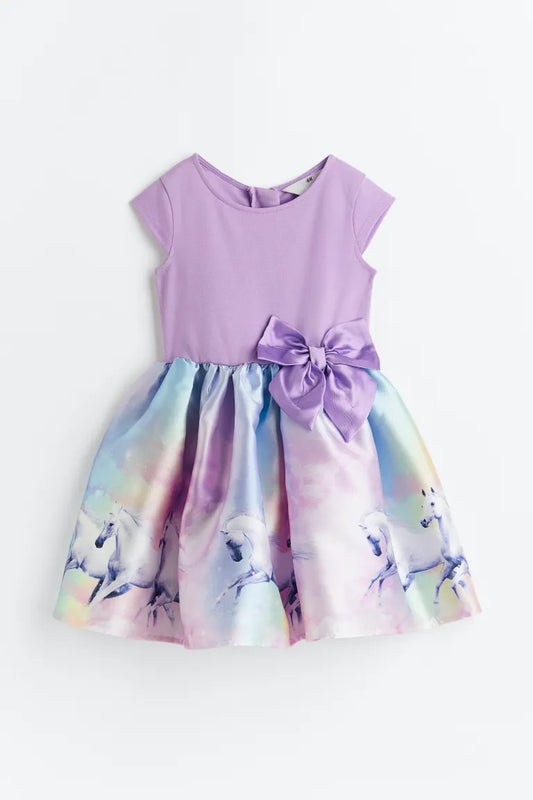 Vestido morado unicornio niña H&M