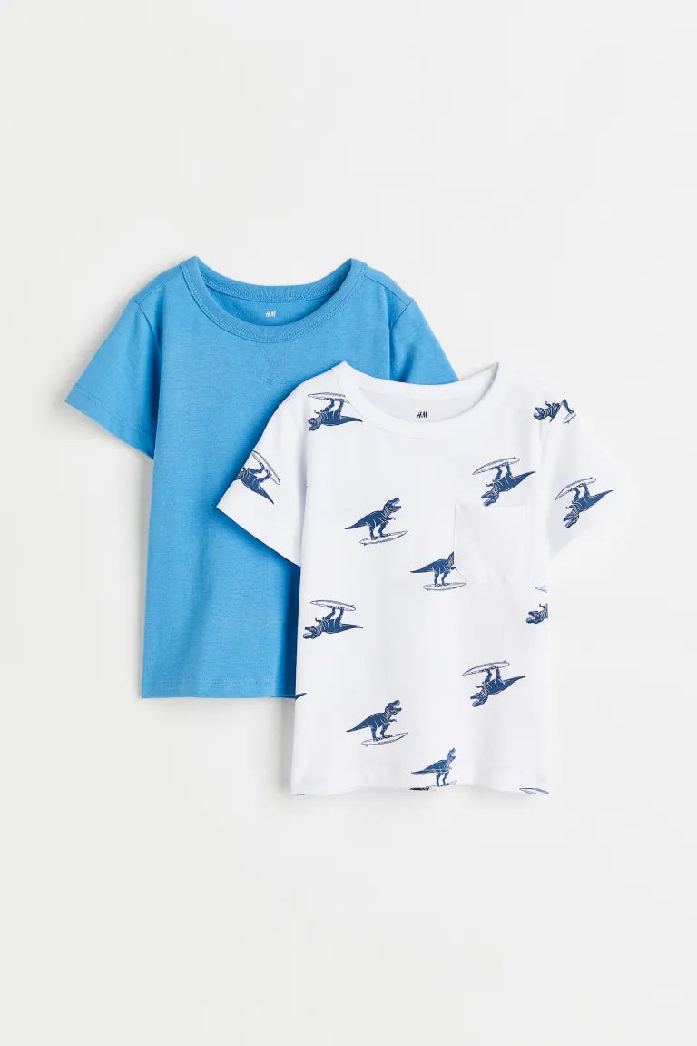 Set 2 Camisas H&M niño dinosaurio