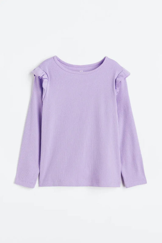 Camisa niña H&M morada manga larga