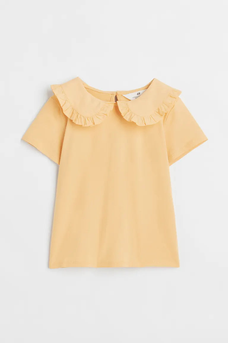 Camisa amarilla niña H&M coello revuelos blusa