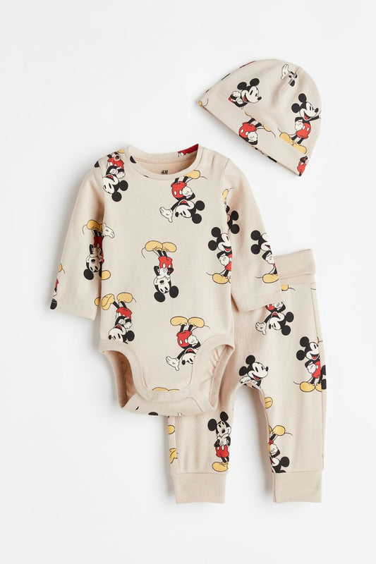 Set 3 piezas H&M mickey disney bebe niño