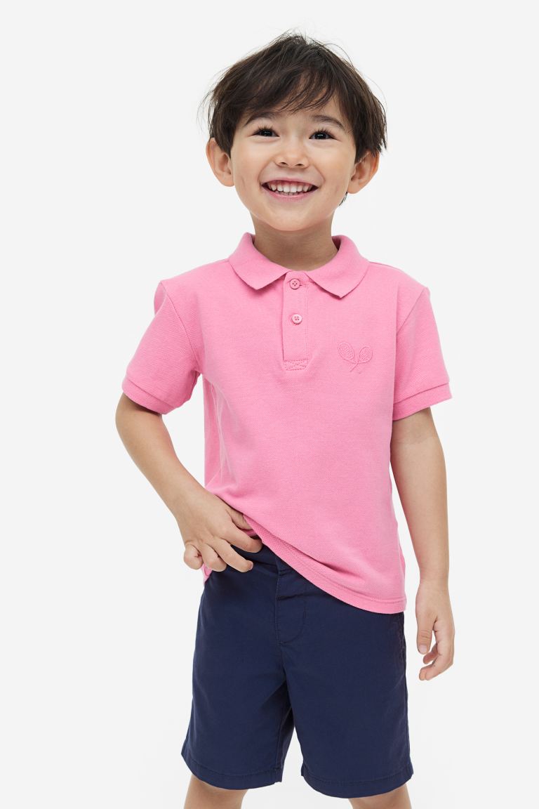 Set 2 piezas niño camisa rosada polo H&M