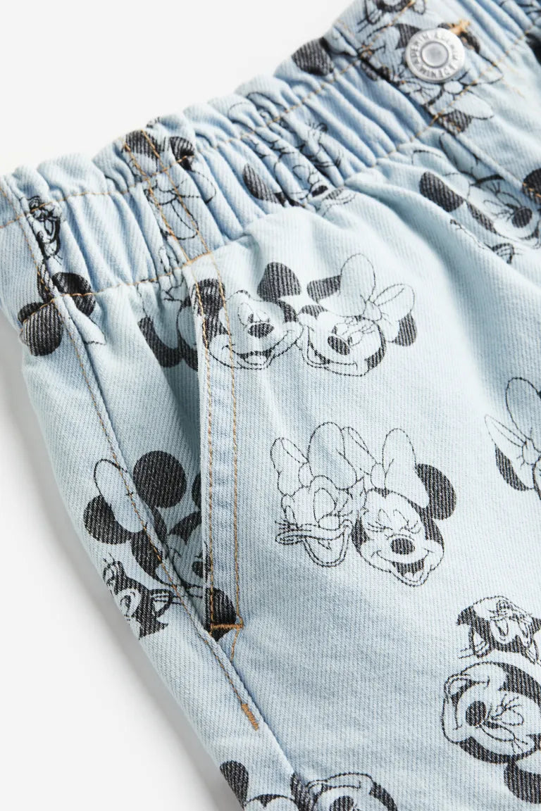 Short jeans azul minnie H&M niña