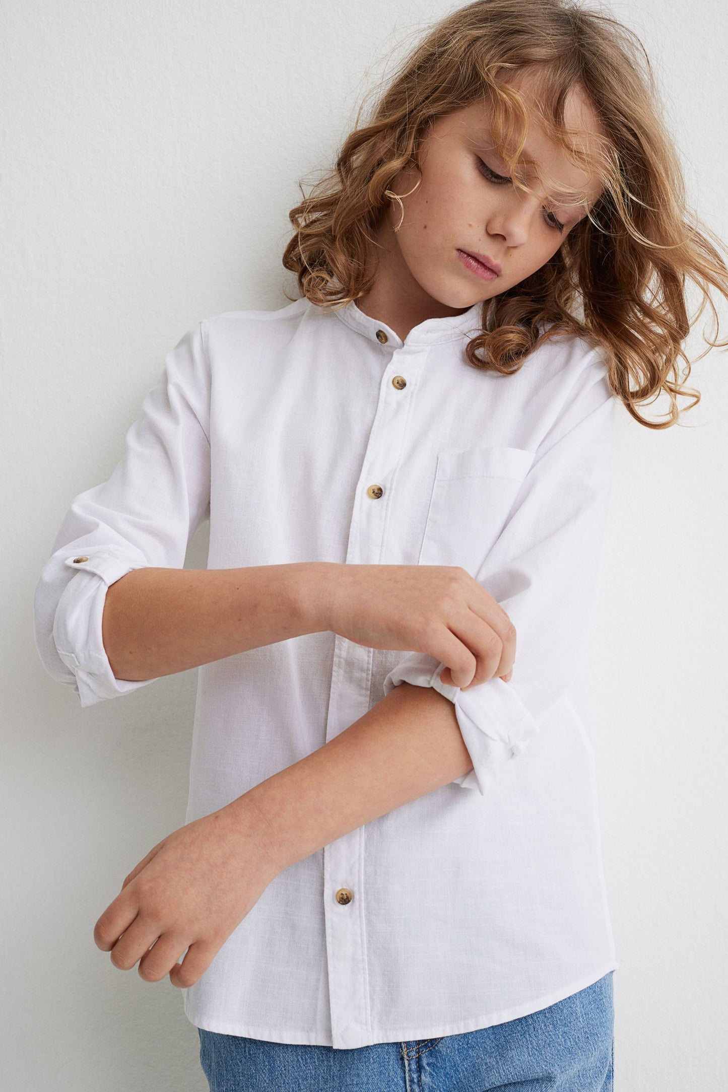 Camisa blanca formal niño H&M (8-14) 8757