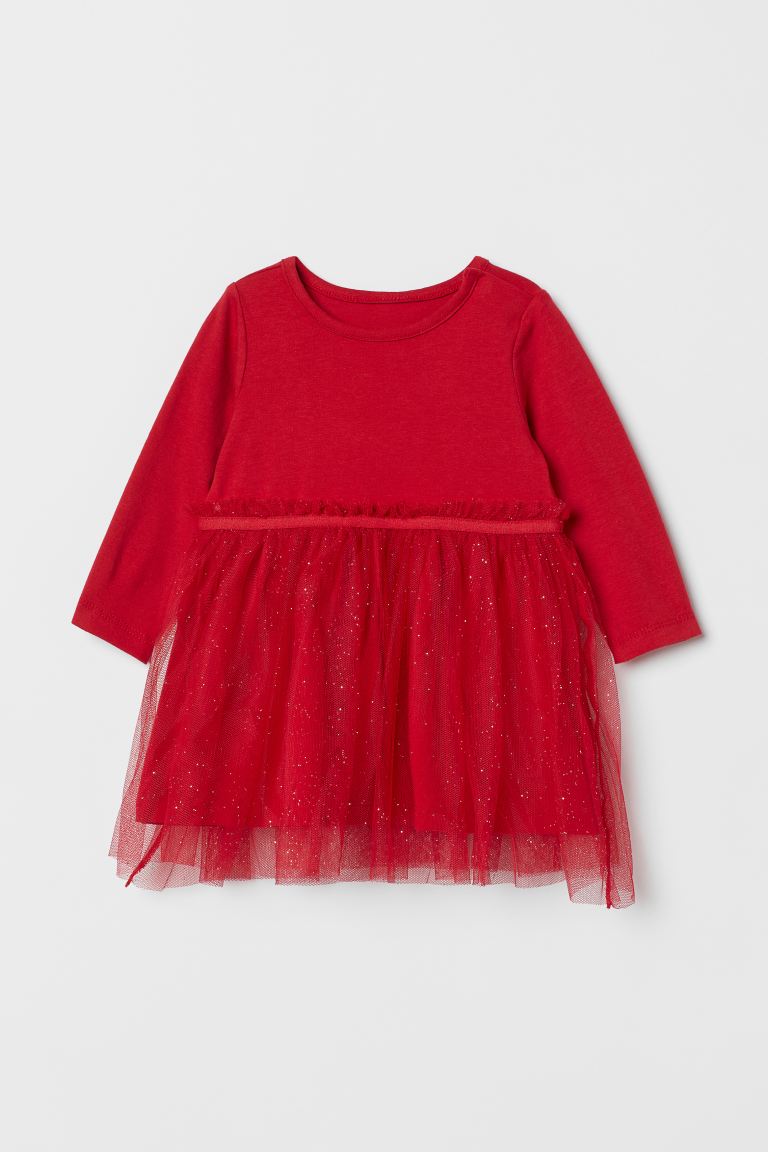 Vestido rojo tulle tutu niña H&M