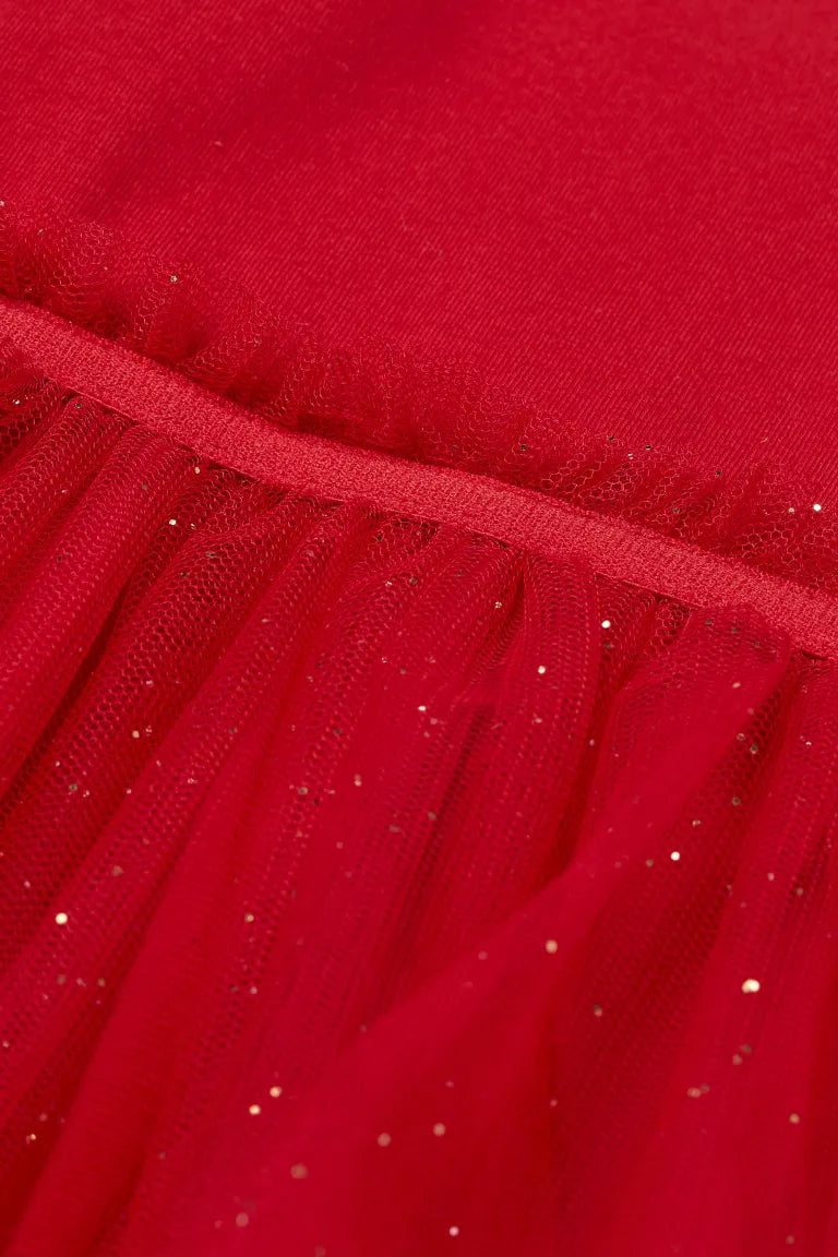 Vestido rojo tulle tutu niña H&M