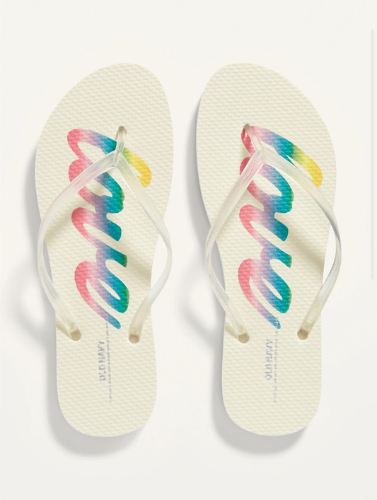 Sandalias blancas adulto flip flop