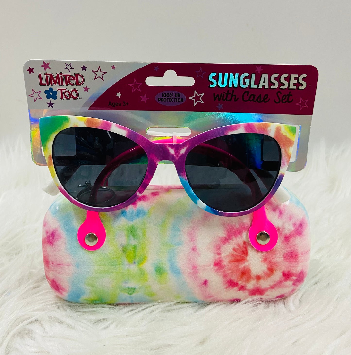 Lentes niña tie-dye colores con portalentes