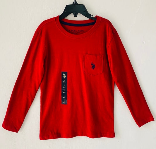 Camisa roja Niño Polo manga larga