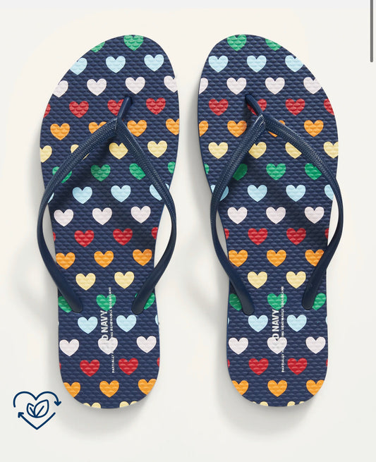 Sandalias adulto corazones flip flop 522