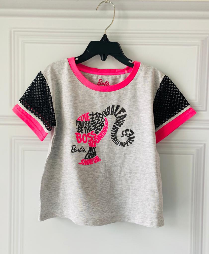 Camisa gris Barbie niña