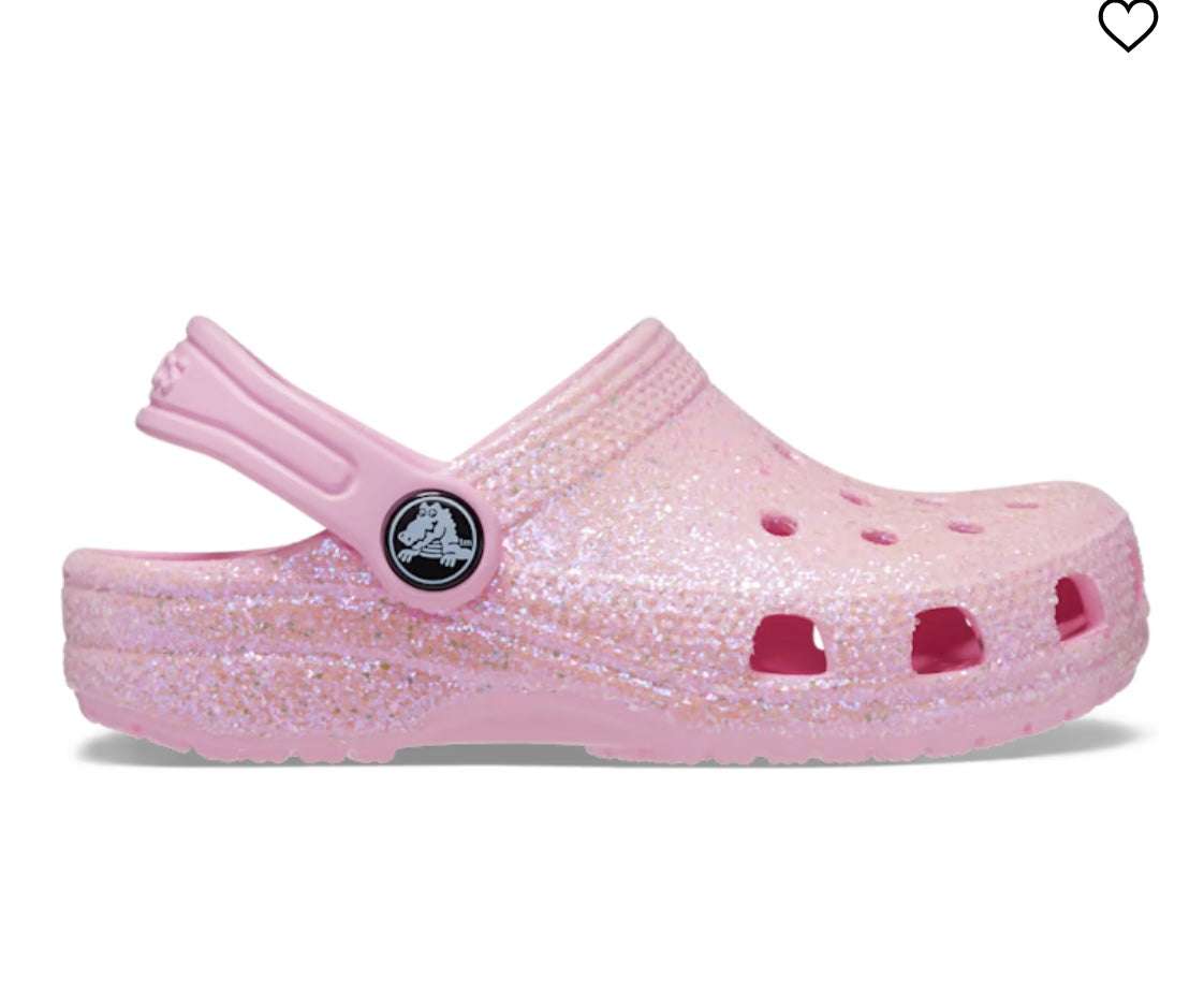 Crocs Rosada glitter niña