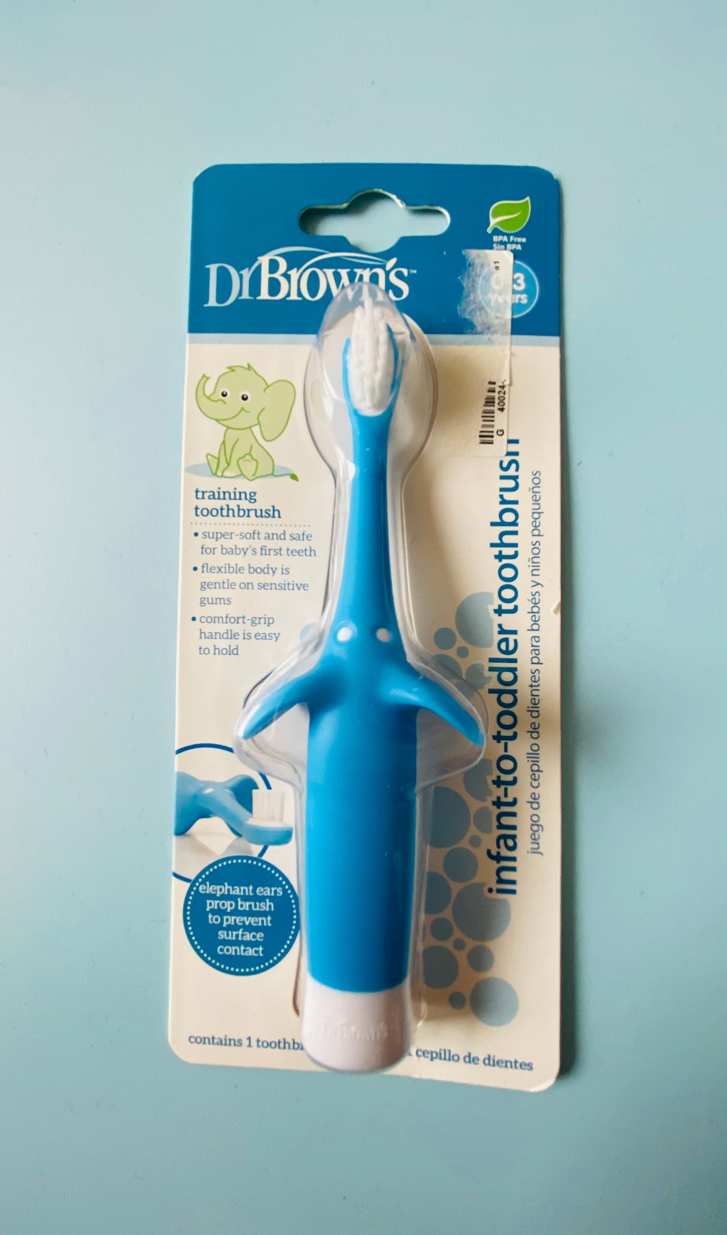 Cepillo dental azul DrBrown’s