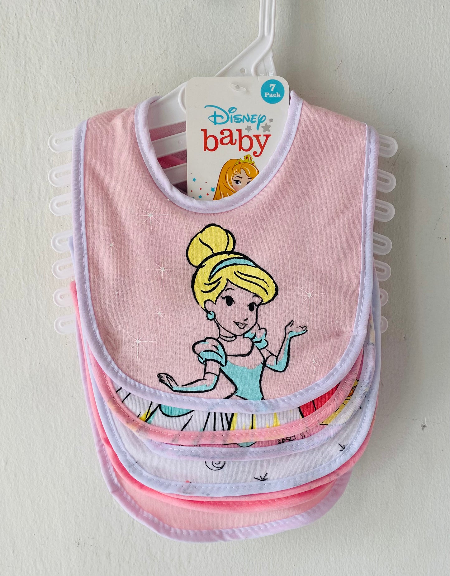 Set 7 Baberos Disney bebé Niña princesas