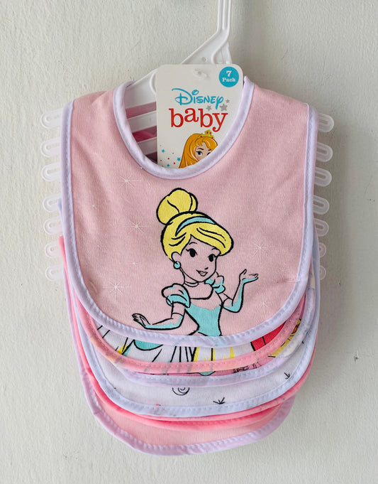 Set 7 Baberos Disney bebé Niña princesas