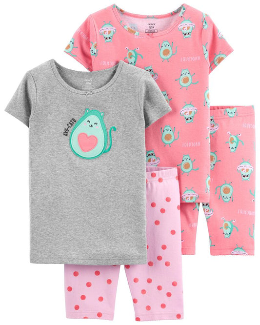 Set 4 Piezas pijamas aguacate carter's niña