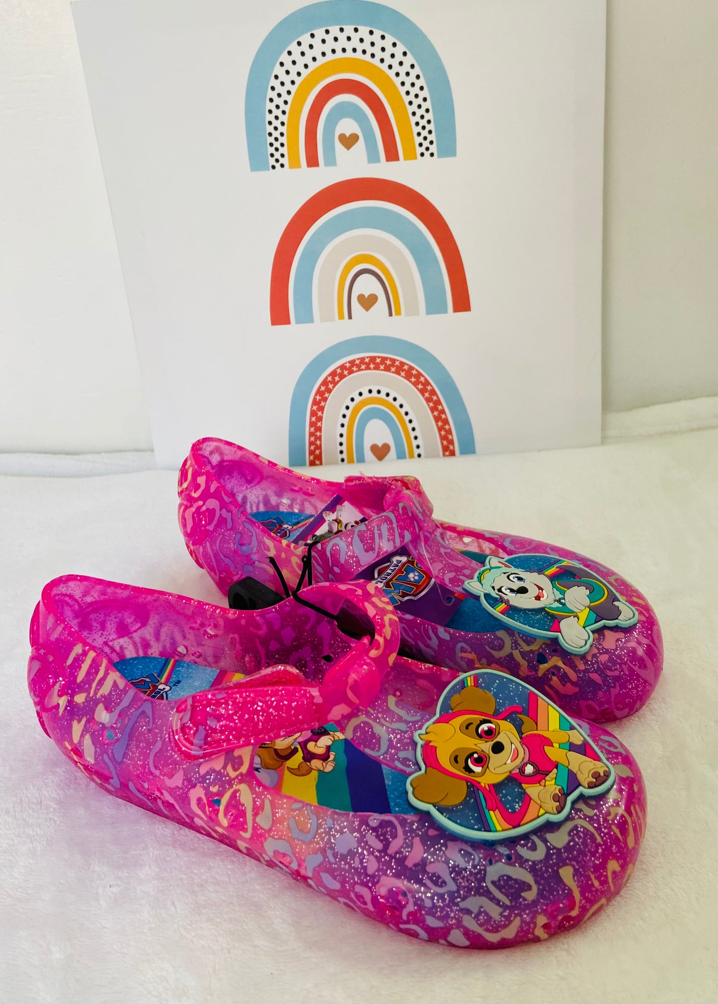 Sandalias Jelly paw patrol rosadas niña