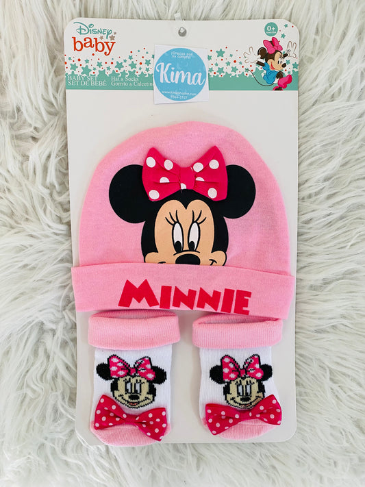 Set 2 piezas gorro y calcetines Minnie