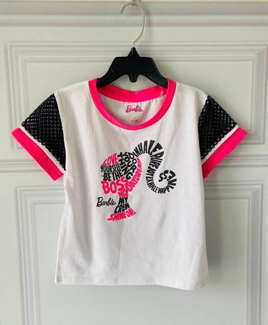 Camisa blanca Barbie niña