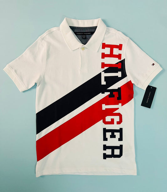 Camisa blanca Tommy  Hilfiger niño tipo polo