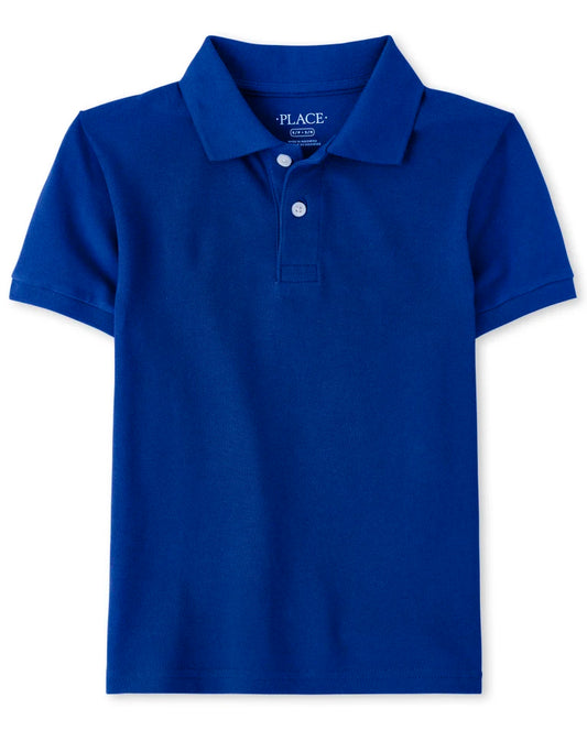 Camisa polo azul childrens place