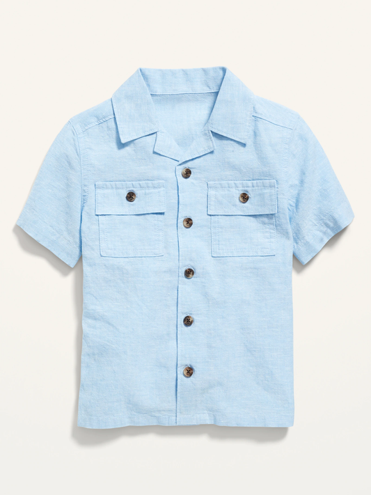 Camisa azul formal Old Navy niño