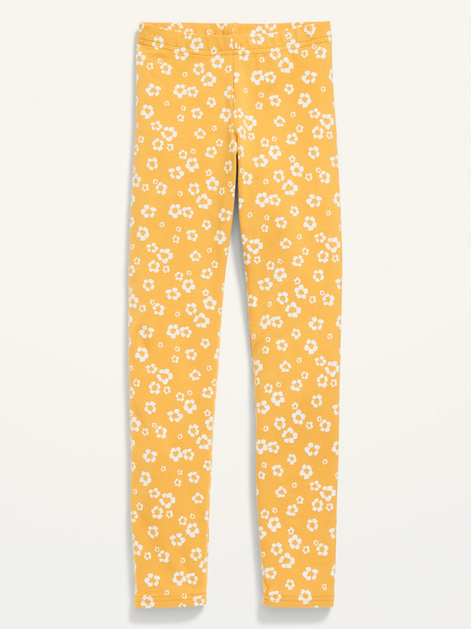 Leggings Old navy 4-16 años amarillo flores