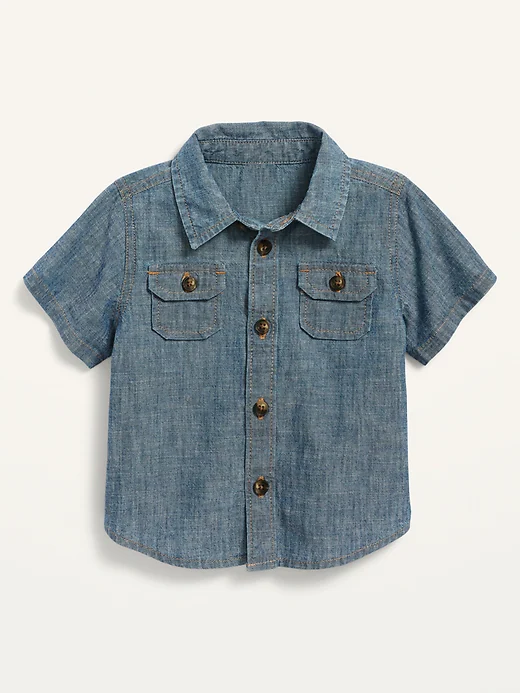 Camisa Jean azul Old Navy bebe niño