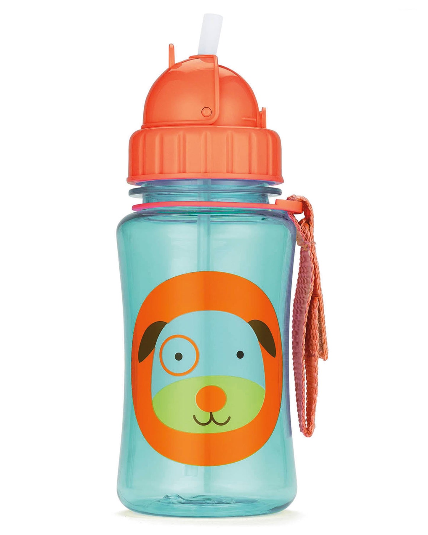 Termo Skip Hop perrito 13 oz naranja plastico pajilla