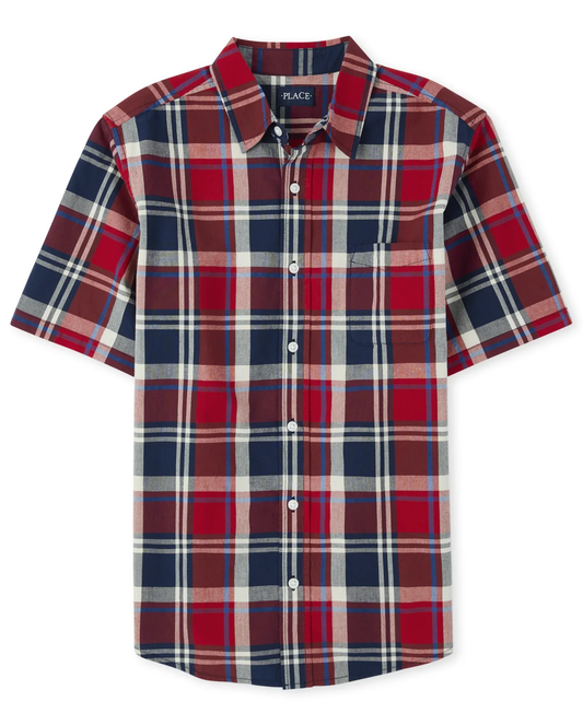 Camisa Cuadros rojos Childrens Place Adulto DISPONIBLE PARA NIÑOS EN MENU NIÑOS