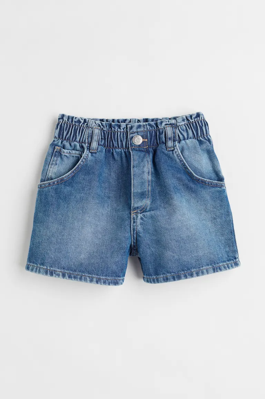 Short jeans niña H&M paper bag